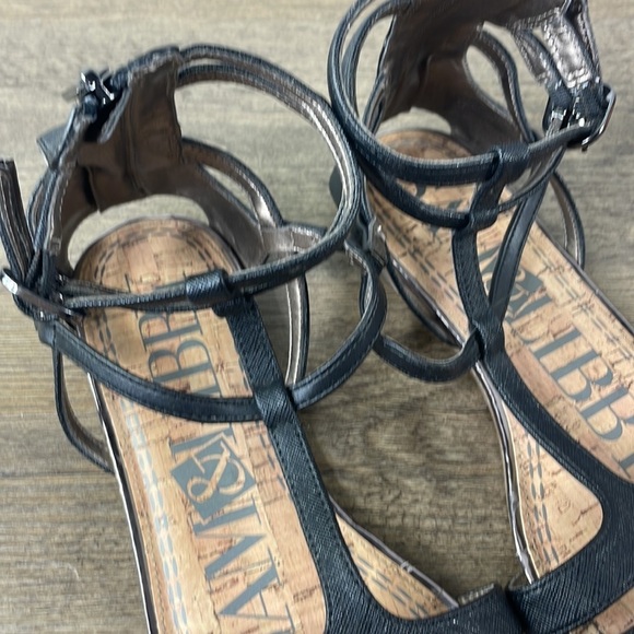 Sam & Libby Women’s a black Gladiator Sandal, size 7 - Picture 4 of 9